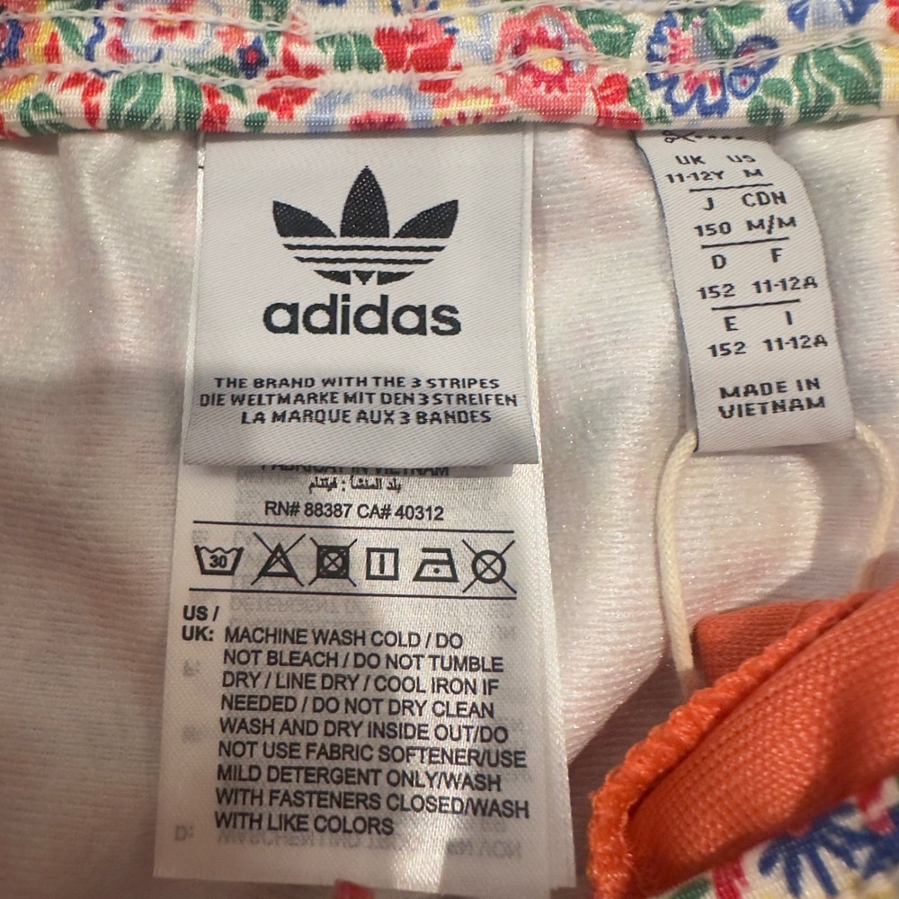 Adidas Originals Girls Floral Skirt Multicolored 3-Stripes JD0531 Size M 11-12Y - Picture 4 of 8